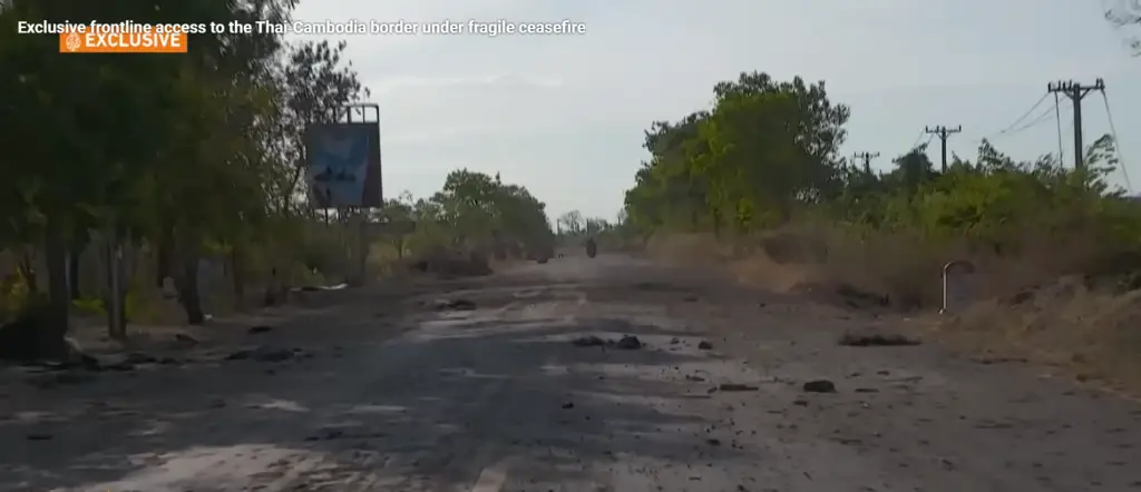 Thai Cambodia border under fire